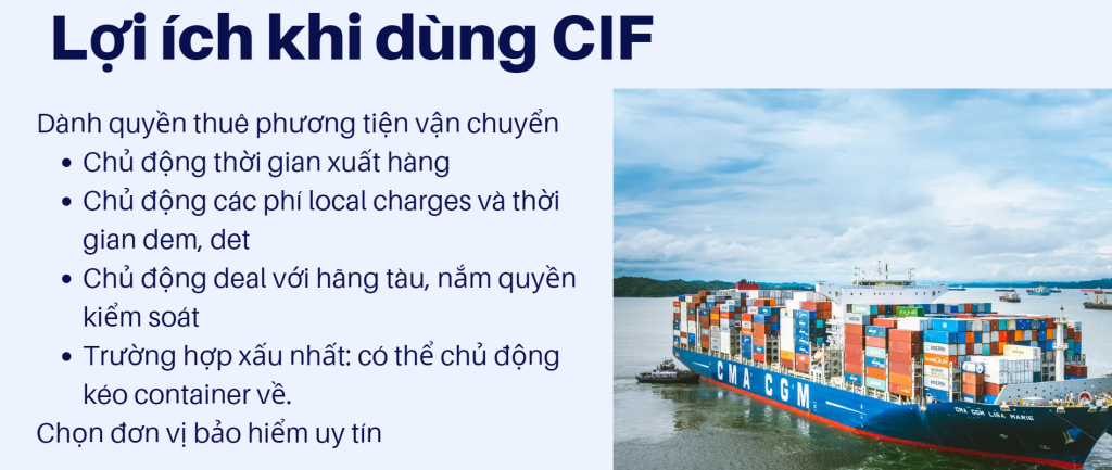 tại sao nên xuất cif nhập fob