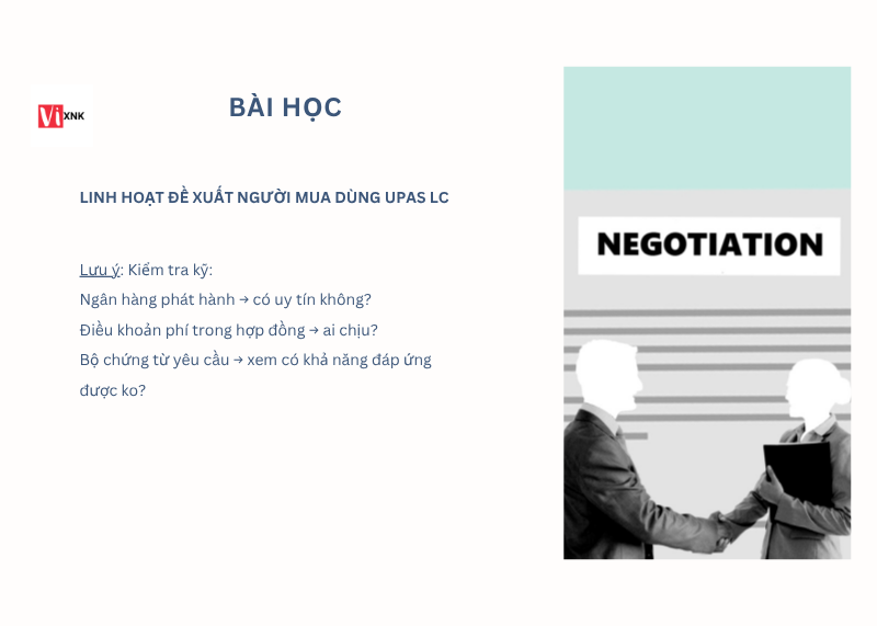 Bài học UPAS Letter of credit