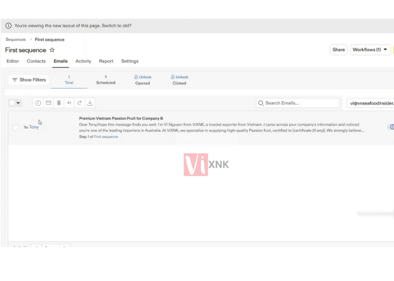 gửi chuỗi email chào hàng